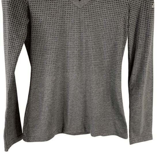 Adidas Women's size Small Aeroknit Cliamacool Gray Black Long sleeve shirt top - Picture 4 of 9